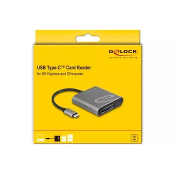 Αναγνώστης καρτών DeLOCK 91000 USB 3.2 Gen 2 Type-C γκρι CFexpress SD