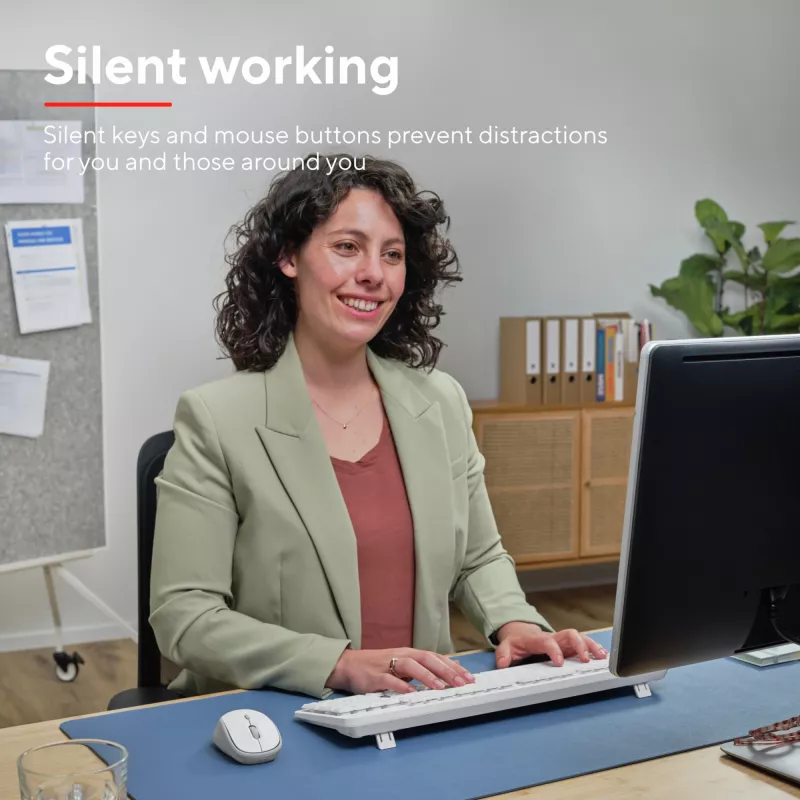 Trust Ody II πληκτρολόγιο ποντίκι περιλαμβάνεται Home/Office RF Wireless γερμανικό λευκό