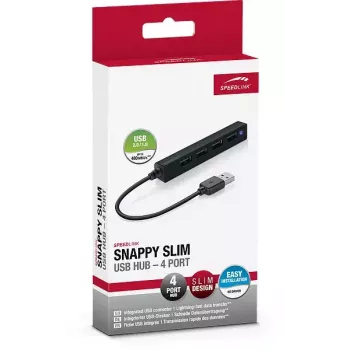Hub SPEEDLINK SNAPPY λεπτό 480 Mbit/s Μαύρο