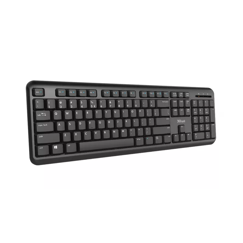 Trust TK-350 Πληκτρολόγιο Office RF Wireless QWERTZ Γερμανικό μαύρο