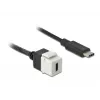 Keystone-Modul DeLOCK 86399 Επίπεδο μαύρο λευκό USB C