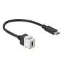 Keystone-Modul DeLOCK 86399 Επίπεδο μαύρο λευκό USB C