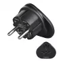 Hama 00223454 προσαρμογέας βύσματος ρεύματος Type E/F Hybrid Universal μαύρο