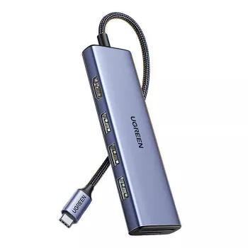 USB Type-C Hub UGREEN 20956A με HDMI και USB 3.0, 5 Gbit/s, 4K 3840x2160, ασημί