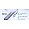 UGREEN 20956A Revodok CM511 διανομέας USB-C 6 σε 1, HDMI, 3x USB-A 3.0, SD/TF, 5 Gbps, ασημί