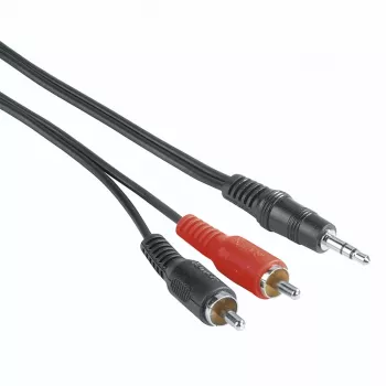 Καλώδιο ήχου Hama 00205107 5m 3,5mm 2x Cinch βύσμα αρσενικό μαύρο κόκκινο