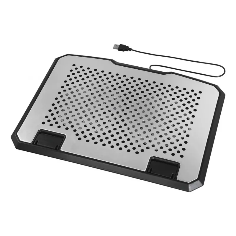 Hama 00126807 βάση ψύξης laptop από αλουμίνιο, ρυθμιζόμενης κλίσης, 2 ανεμιστήρες, έως 39,6 cm (15,6 ίντσες), μαύρη