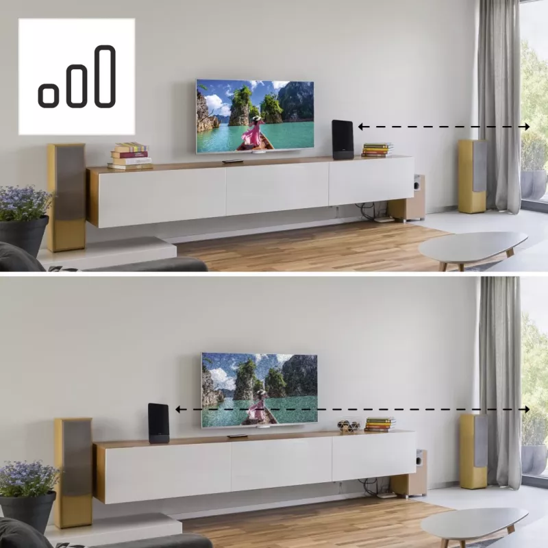 Εσωτερική Κεραία Hama Pro 2m USB Μαύρο 135x10x200mm