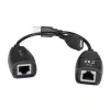 Techly IUSB-EXTENDTY5 επεκτάτης USB μέσω καλωδίου Cat.5e/6 έως 50 m, USB σε RJ-45, μαύρο