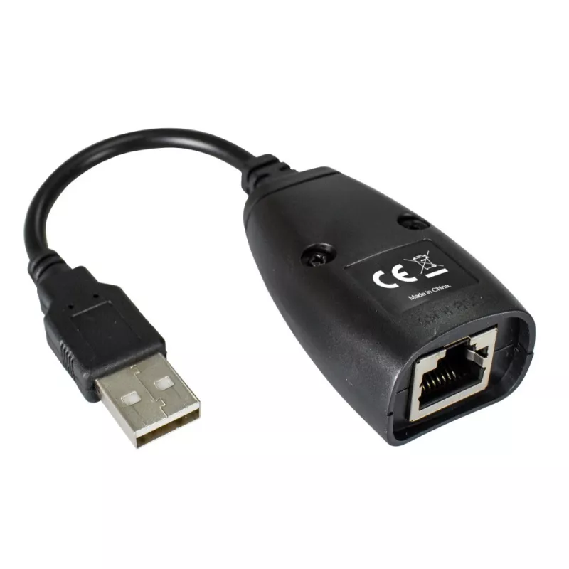 Techly IUSB-EXTENDTY5 επεκτάτης USB μέσω καλωδίου Cat.5e/6 έως 50 m, USB σε RJ-45, μαύρο