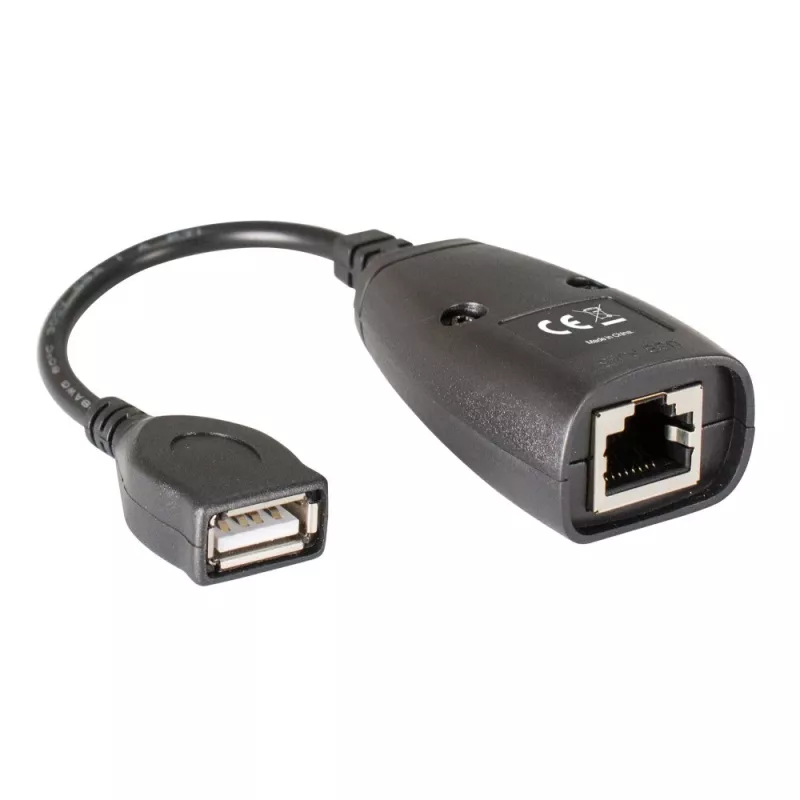 Techly IUSB-EXTENDTY5 επεκτάτης USB μέσω καλωδίου Cat.5e/6 έως 50 m, USB σε RJ-45, μαύρο