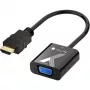 Techly Μετατροπέας Καλωδίου HDMI σε VGA Μαύρο 0,1 m 1920x1200 60 Hz