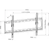 Techly ICA-PLB 261L Βάση Τοίχου TV 177,8 cm (70 inch) Μαύρο