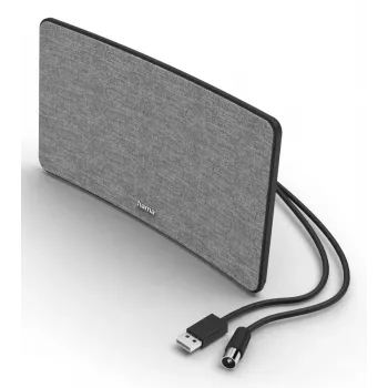 Εσωτερική κεραία TV Hama Fabric Design μαύρη γκρι USB 2 m