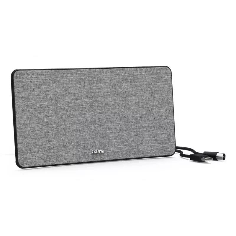 Εσωτερική κεραία TV Hama Fabric Design μαύρη γκρι USB 2 m