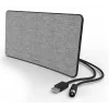 Εσωτερική κεραία TV Hama Fabric Design μαύρη γκρι USB 2 m