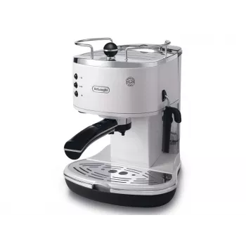 Μηχανή espresso De’Longhi ECO 311.W — χειροκίνητη 15 bar, δοχείο νερού 1,4 L, 2 φλιτζάνια, λειτουργία διατήρησης θερμότητας, επιτραπέζια συσκευή