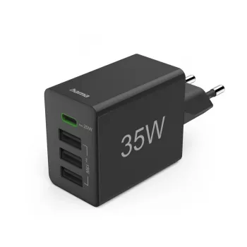 Hama 00201990 φορητός φορτιστής headset, powerbank, smartphone, tablet μαύρο AC γρήγορη φόρτιση εσωτερικού χώρου