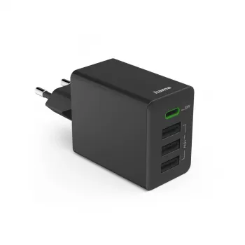 Hama 00201990 φορητός φορτιστής headset, powerbank, smartphone, tablet μαύρο AC γρήγορη φόρτιση εσωτερικού χώρου