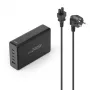 Σταθμός φόρτισης HAMA 201977, 240W συνολικά, 4× USB-C, 1× USB-A, μαύρο