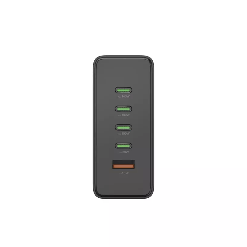 Σταθμός φόρτισης HAMA 201977, 240W συνολικά, 4× USB-C, 1× USB-A, μαύρο