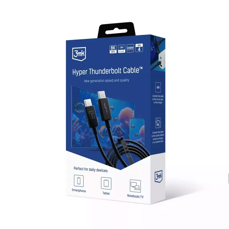 Καλώδιο 3MK Hyper Thunderbolt 3 USB 240W 1 τεμ.