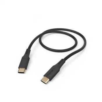 Εύκαμπτο καλώδιο USB Hama USB 2.0 1,5 m USB C μαύρο