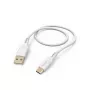 Εύκαμπτο καλώδιο USB Hama USB 2.0 1,5 m USB A USB C λευκό