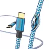 Ανακλαστικό καλώδιο USB Hama USB 2.0 1,5 m USB C μπλε