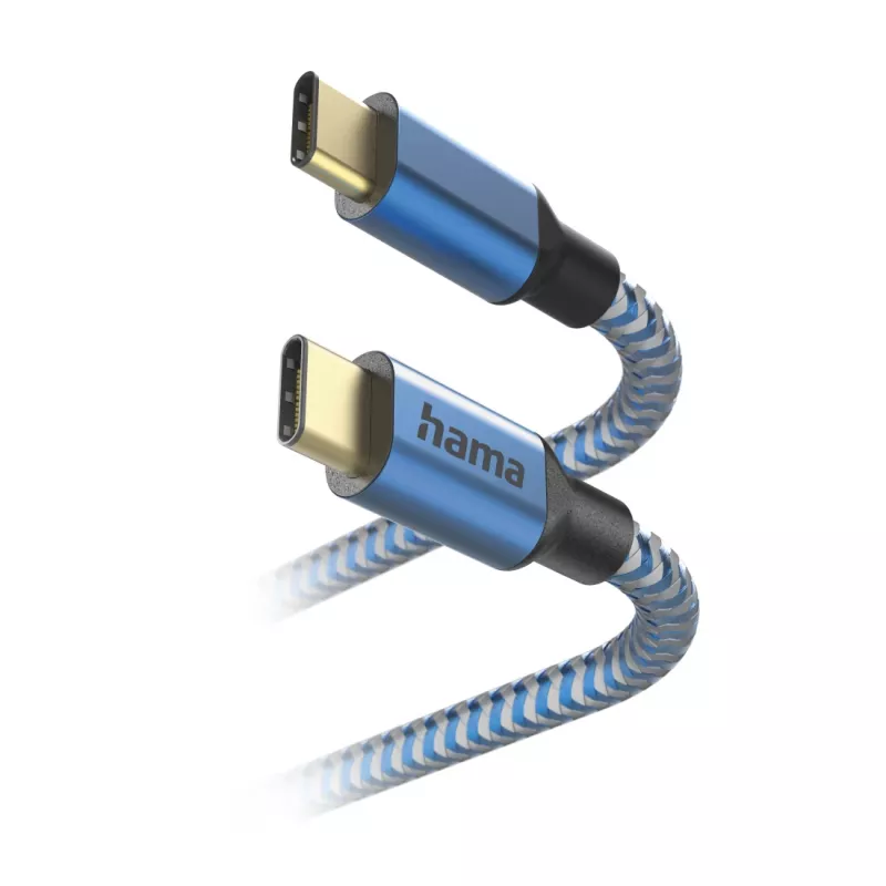 Ανακλαστικό καλώδιο USB Hama USB 2.0 1,5 m USB C μπλε