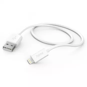 Καλώδιο φόρτισης Hama, USB-A – Lightning, 1 m, λευκό