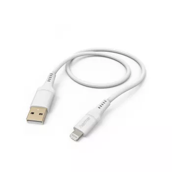 Εύκαμπτο καλώδιο Hama 1,5 m λευκό Lightning σε USB A 2,4 A