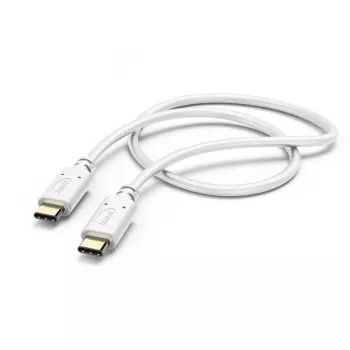 Καλώδιο φόρτισης Hama, USB-C - USB-C, 1,5 m, λευκό