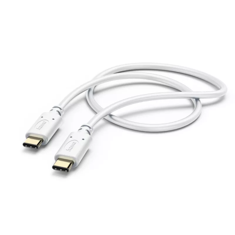 Καλώδιο φόρτισης Hama, USB-C - USB-C, 1,5 m, λευκό