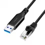 Καλώδιο δικτύου LogiLink CU0400 RJ-45 Cat6 1 m μαύρο