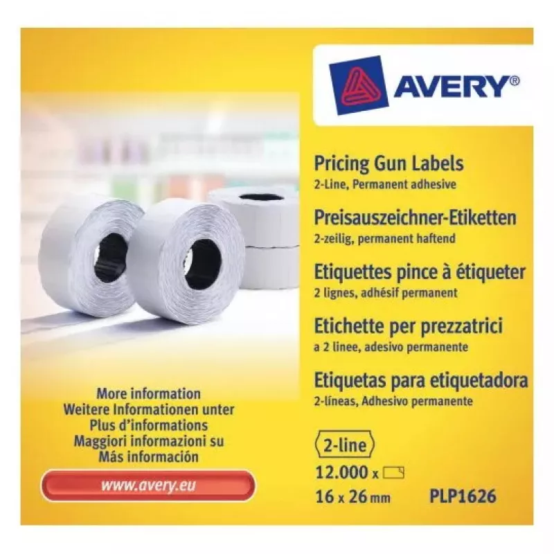 Αυτοκόλλητη ετικέτα τιμής Avery PLP1626