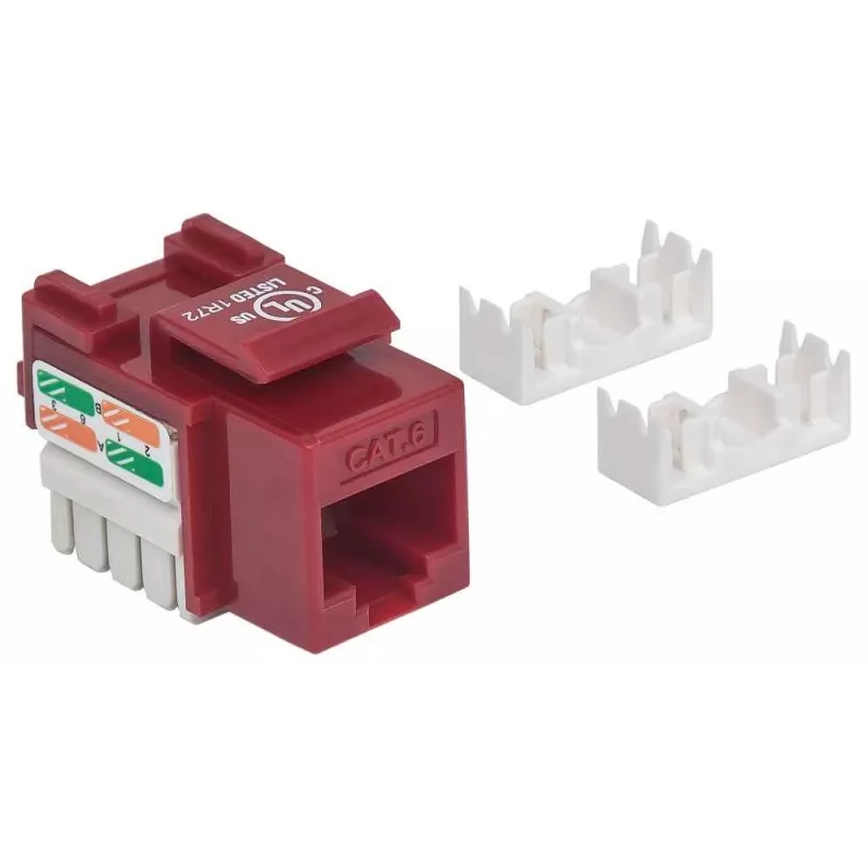 Intellinet Keystone Jack, Cat6, UTP, LSA, κόκκινο