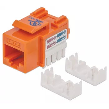 Intellinet Keystone Jack, Cat6, UTP, Punch-down, πορτοκαλί