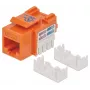 Intellinet Keystone Jack, Cat6, UTP, Punch-down, πορτοκαλί