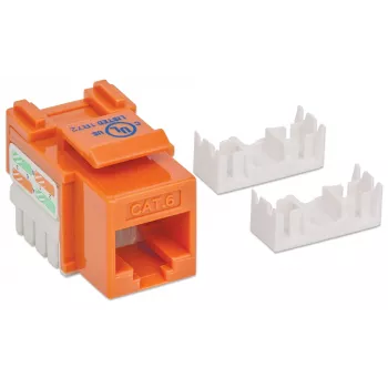 Intellinet Keystone Jack, Cat6, UTP, Punch-down, πορτοκαλί
