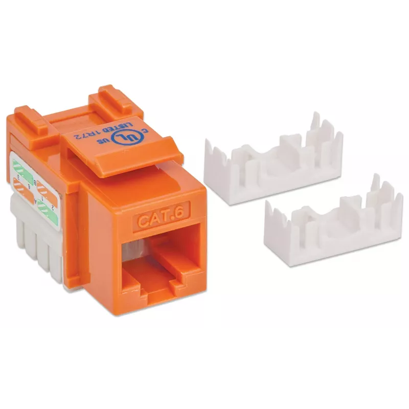 Intellinet Keystone Jack, Cat6, UTP, Punch-down, πορτοκαλί