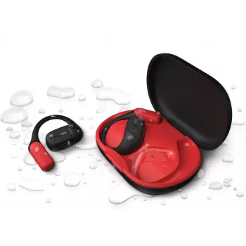 Philips Σειρά 6000 TAA6709BK/00 Ακουστικά/Headset True Wireless Stereo (TWS) Ear-Hook Αθλητικά Bluetooth Μαύρο, Κόκκινο
