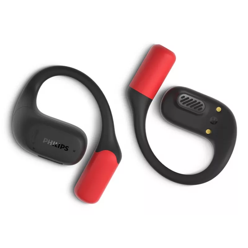 Philips Σειρά 6000 TAA6709BK/00 Ακουστικά/Headset True Wireless Stereo (TWS) Ear-Hook Αθλητικά Bluetooth Μαύρο, Κόκκινο