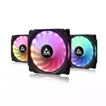 Chieftec CF-3012-RGB Σύστημα ψύξης υπολογιστή Ανεμιστήρας κουτιού υπολογιστή 12 cm Μαύρος