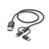Hama 00201536 Καλώδιο USB USB 2.0 1,5 m USB A USB C Μαύρο