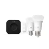 Philips Hue White and colour ambience Starterkit: 2 έξυπνες λάμπες E27 + διακόπτης dimmer + Bridge Pro