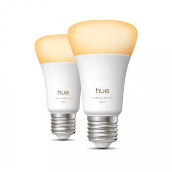έξυπνος λαμπτήρας Philips A60 E27 — Bluetooth/Zigbee, 6 W, 810 lm, λευκός, συσκευασία 2 τεμ.