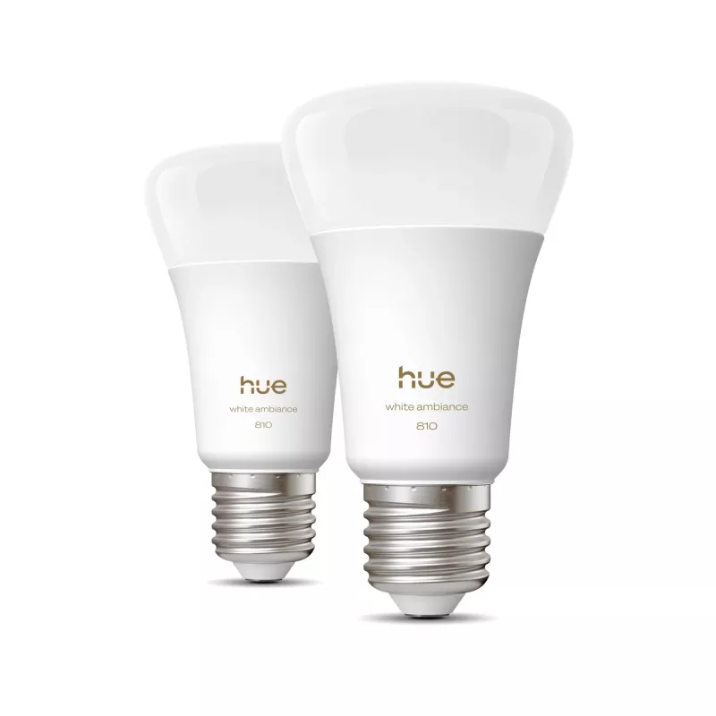 έξυπνος λαμπτήρας Philips A60 E27 — Bluetooth/Zigbee, 6 W, 810 lm, λευκός, συσκευασία 2 τεμ.