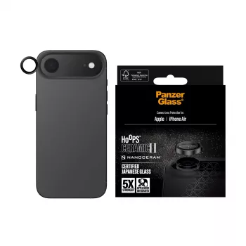 PanzerGlass Hoops Ceramic II προστασία φακού κάμερας iPhone Air ανθεκτικό σε γρατσουνιές ανθεκτικό σε κραδασμούς μαύρο