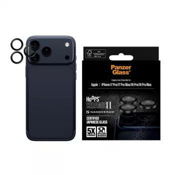 PanzerGlass ® Hoops® Ceramic II προστατευτικό γυαλί φακών κάμερας iPhone 17 Pro | iPhone 17 Pro Max | iPhone 16 Pro | 16 Pro Max
